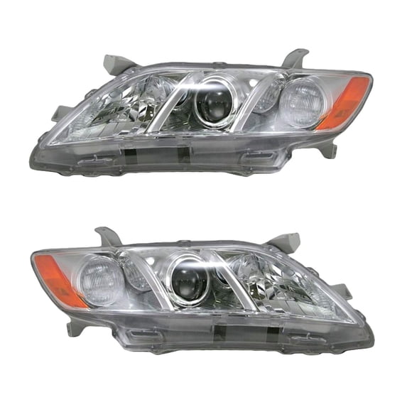 Geelife Headlights Headlamps Left & Right Set For Toyota 2007-2009 Camry Sedan US Models