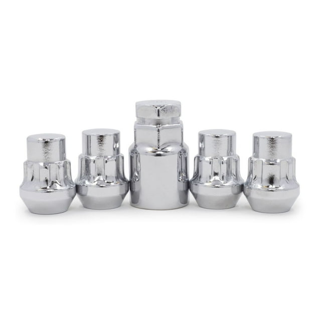 Geelife Locking Lug Nuts 1/220 Chrome Wheel Locks Bulge Acorn Cone