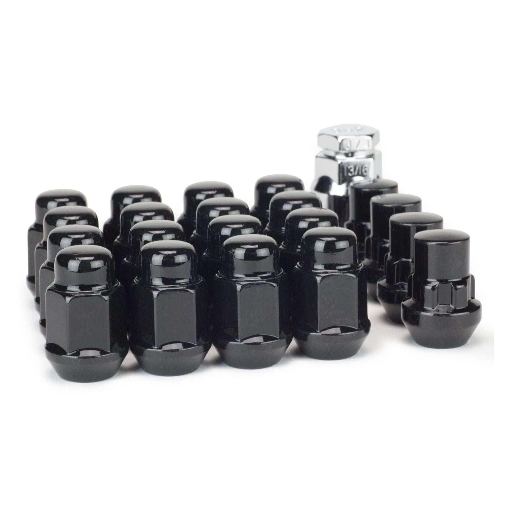 Geelife Lug Nuts & Locking Lugs Bulge Acorn Black 1/220 Wheel Install Kit For 5 Lug
