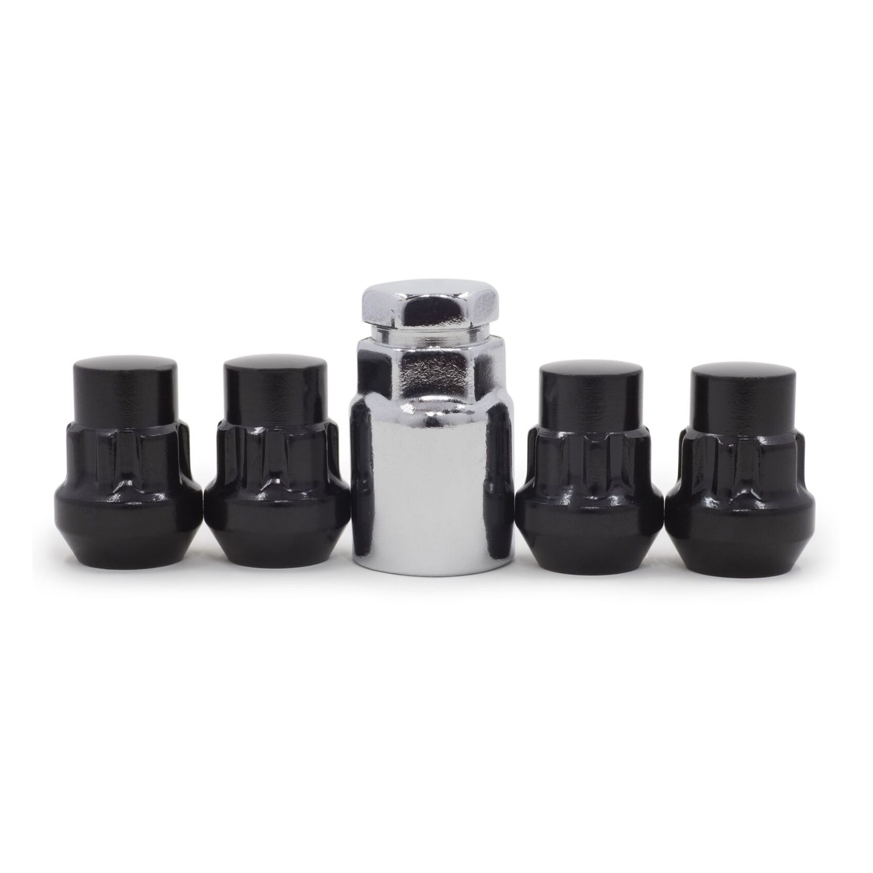 Geelife Lug Wheel Lock Nuts 7/16-20 Black Bulge Acorn Locking Chevrolet ...