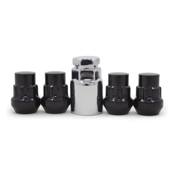 Geelife Lug Wheel Lock Nuts 7/16-20 Black Bulge Acorn Locking Chevrolet Buick Pontiac
