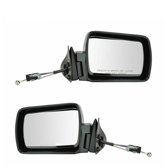 Geelife Manual Remote Mirror Pair Set Left & Right For Jeep Cherokee Comanche Wagoneer