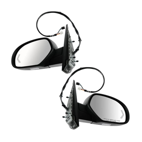 Geelife Mirror Power Folding Heated Memory Puddle Signal Textured For Chevy GMC Truck