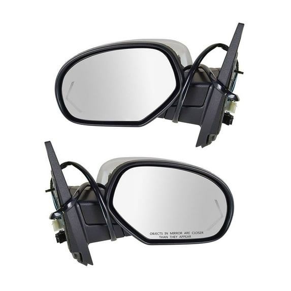 Geelife Mirror Power Folding Heated Signal Memory Chrome Set for GM pickup
