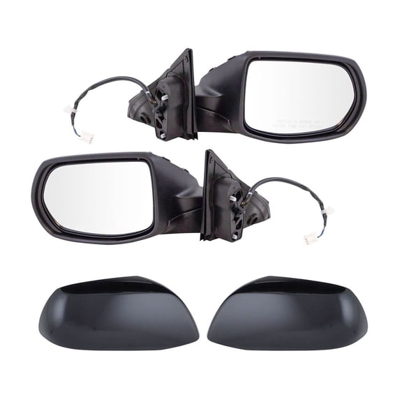 Geelife Mirror Power Smooth Black Set of 2 For Honda 2016-2018 HR-V Sport Utility HRV
