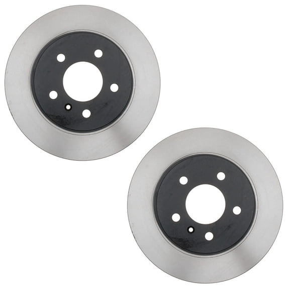 Geelife Pair Set of 2 Rear Coated Disc Brake Rotors 5 Lugs For Cadillac 2006-2009 DTS