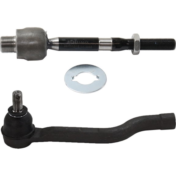 Geelife Pair Tie Rod Ends Set of 2 Front Passenger Right Side Inner Interior Inside Hand