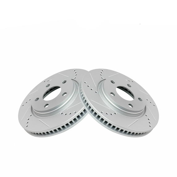 Geelife Performance Disc Brake Rotor Drilled & Slotted Front G-Coated Pair