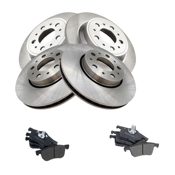 Geelife Posi Metallic Pad & Disc Brake Rotor Front & Rear Kit for Volvo