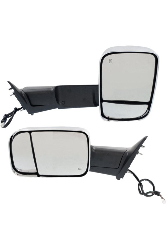 Power Heated Towing Mirrors For 2500 3500 Left & Right Chrome Turn Signal