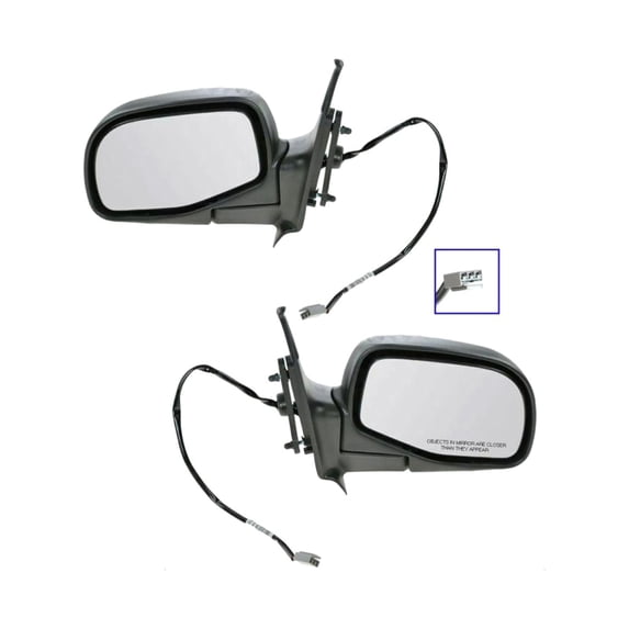 Geelife Power Side View Mirrors Folding Textured Pair For Ford Mazda B-Series