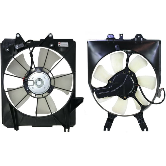 Geelife Radiator Cooling Fan w/ A/C Condenser Fan For 2005-2010 Honda Odyssey LH & RH