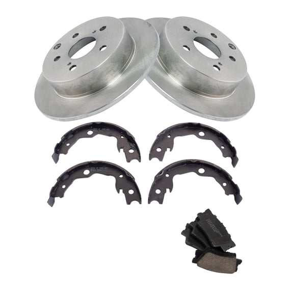 Geelife Rear Brake Pad & Rotor Kit Fits 2009-2010 Pontiac Vibe 09-2013 Toyota Matrix