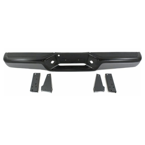 Geelife Rear Bumper Face Bar Primed Steel Assembly w/ Pads Black For 97-04 Dodge Dakota