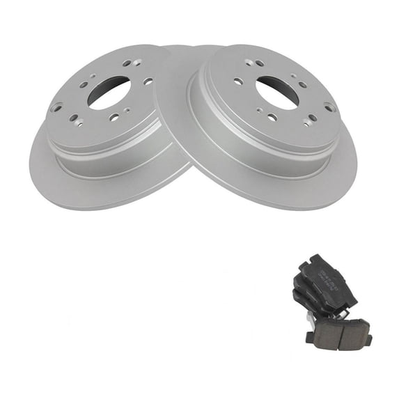 Geelife Rear Ceramic Brake Pad & Coated Rotor Kit w/Chemicals For Acura 07-12 RDX SUV