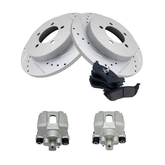 Geelife Rear Ceramic Pad Performance Rotor & Caliper Kit w/Fluids Explorer