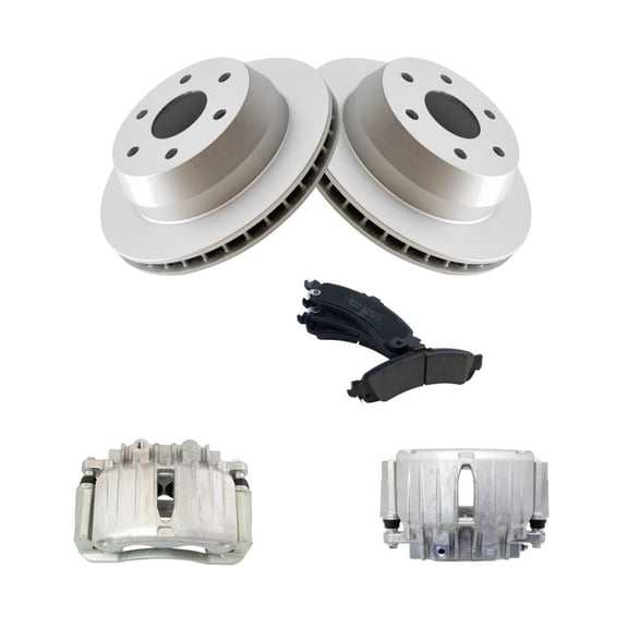 Geelife Rear Ceramic Pads G-Coated Rotors & Calipers Kit for GM Truck