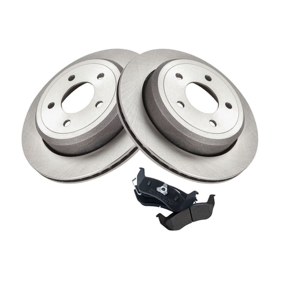 Geelife Rear Disc Brake Pad & Rotor Kit Set Crown Victoria