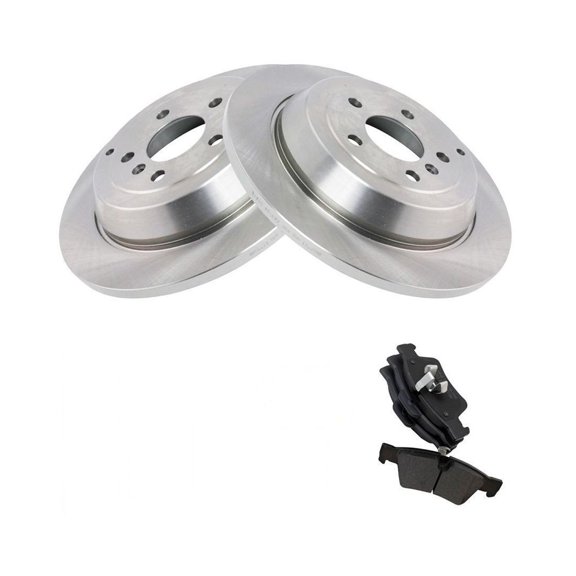 Geelife Rear Metallic Brake Pad & Solid Rotor s Kit w/Chemicals for ML320 ML350 R320