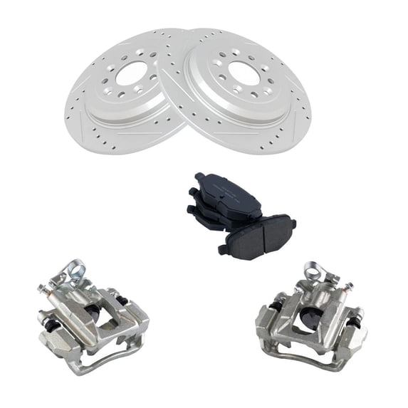 Geelife Rear Performance Brake Rotor, Ceramic Pad & Caliper Kit Explorer