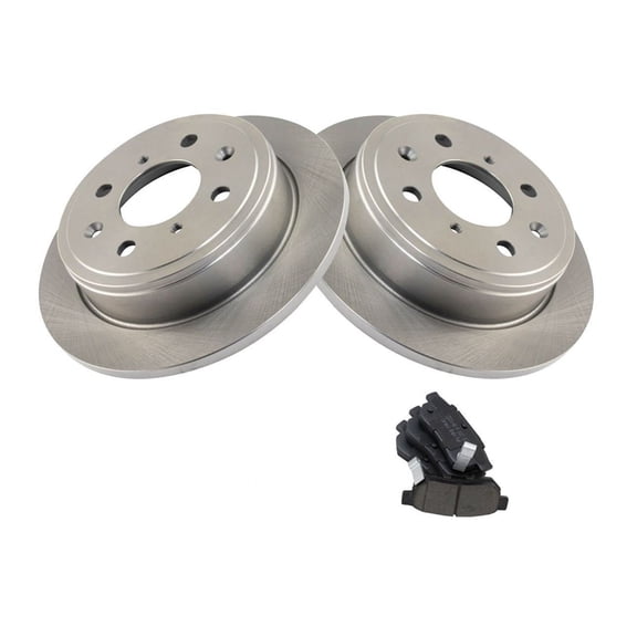 Geelife Rear Posi Ceramic Brake Pad & Rotor Kit Set for Integra Civic CRX