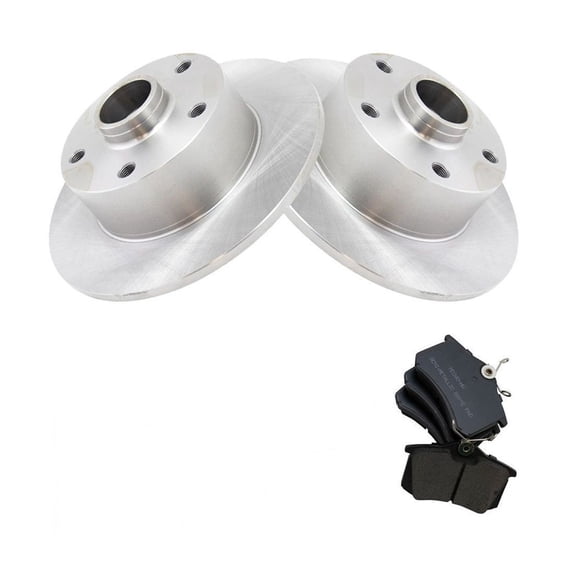 Geelife Rear Posi Ceramic Brake Pad & Rotor Kit w/Chemicals For Audi 1997-2002 A4 FWD