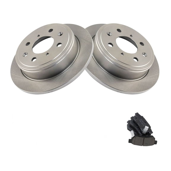 Geelife Rear Posi Ceramic Brake Pad & Rotor Kit w/Chemicals for Integra Civic CRX