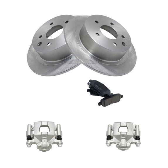 Geelife Rear Posi Ceramic Brake Pads Rotors & Calipers Kit for Altima Maxima