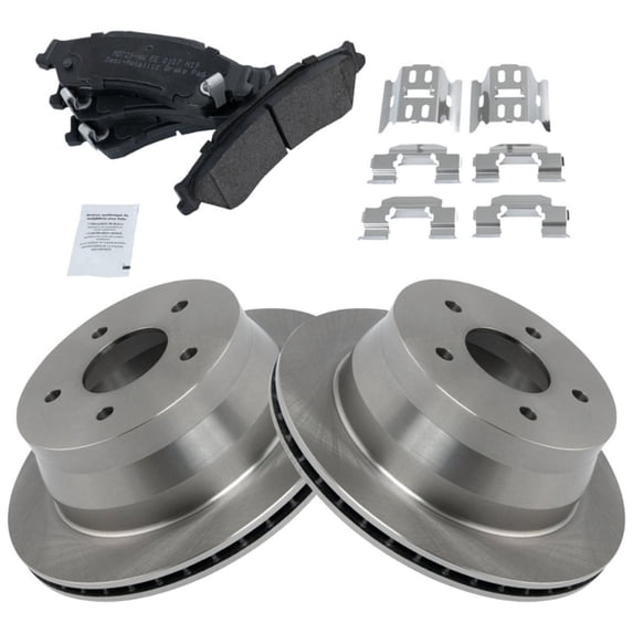 Geelife Rear Posi Semi Metallic Disc Brake Pad & Rotor Kit For Chevy GMC Isuzu Olds