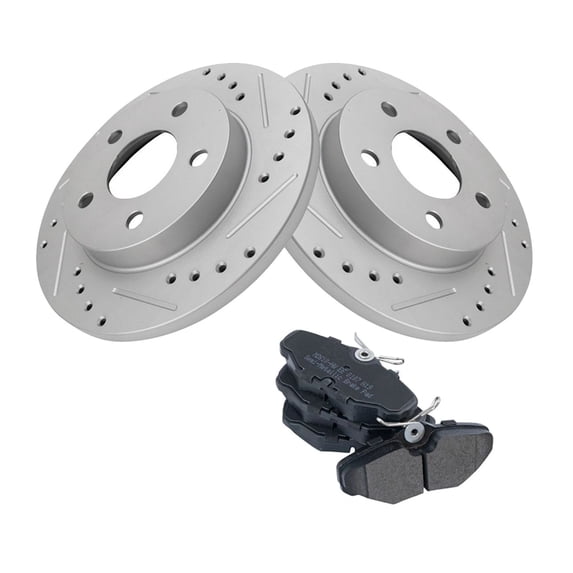 Geelife Rear Semi Metallic Brake Pad & Performance Rotor Kit Taurus Sable