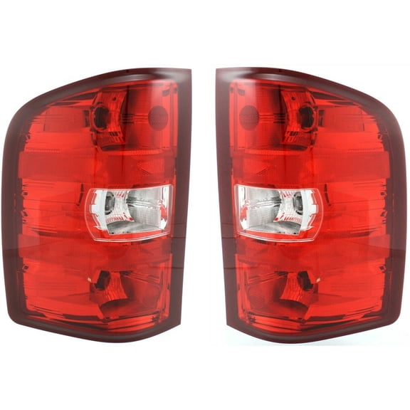 Geelife Replacement Tail Light Set For Silverado Sierra Pair w/Bulb and Harness