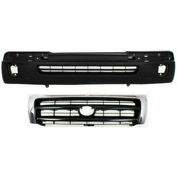 Geelife Set of 2 Bumper Covers Fascias Front For Toyota 1998-2000 Tacoma Pair 5310004100