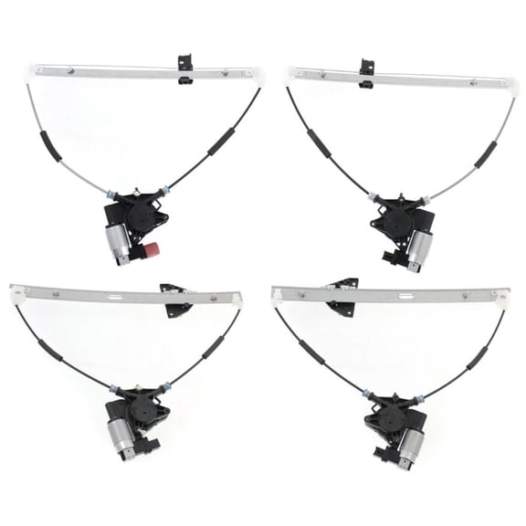 Geelife Set of 4 Window Regulators Glass Front & Rear Driver Passenger Side Left Right