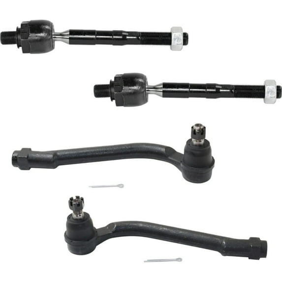 Geelife Tie Rod End Set For Santa Fe Sorento Front Left and Right Inner and Outer