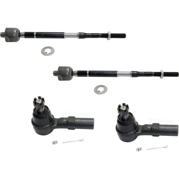 Geelife Tie Rod Ends Set of 4 Front Driver & Passenger Side Inner Interior Inside