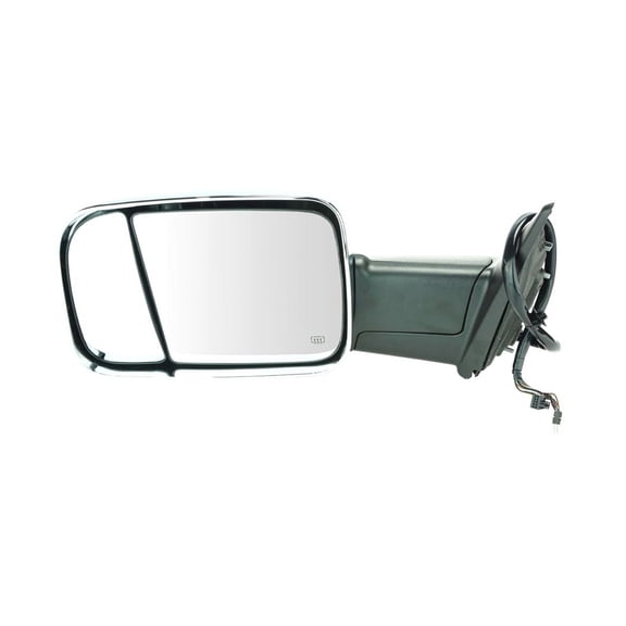 Geelife Tow Mirror Power Folding Heat Memory Signal Puddle Chrome LH for Ram