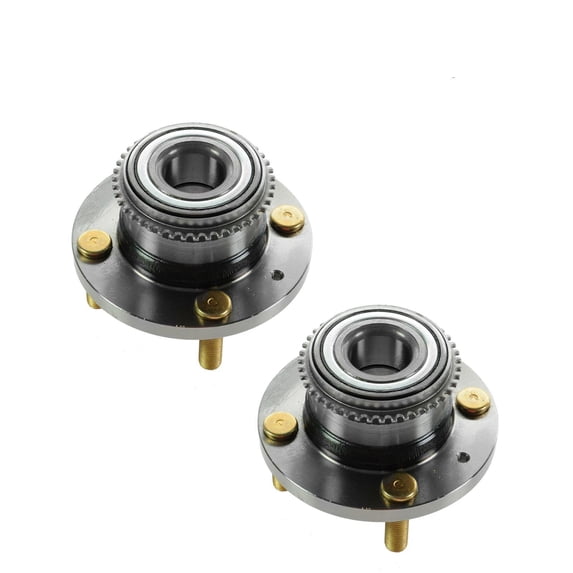 Geelife Wheel Bearing & 4 Lug Hub Assembly Rear Pair For 02-07 Mitsubishi Lancer ES ABS