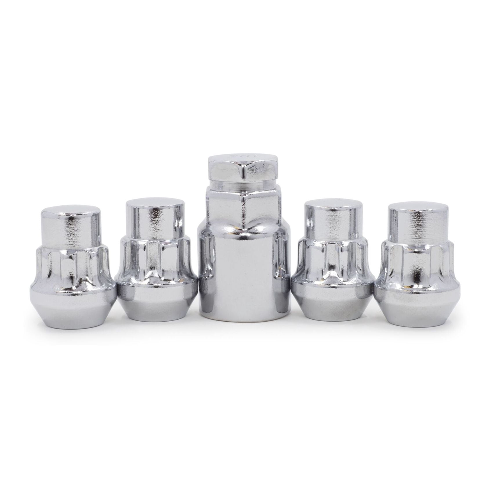 Geelife Wheel Locks 12x1.5 Chrome Closed Bulge Acorn Locking Lug Nuts ...