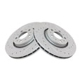 thumbnail image 1 of Geelife For 08-09 S60 06 V70 03-14 XC90 Brake Rotor Drilled & Slotted G-Coated Front Kit, 1 of 9