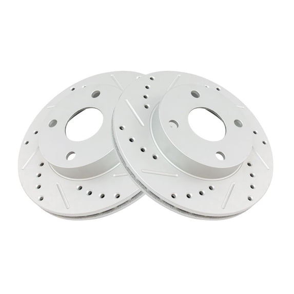 Geelife For 90-93 Miata Convertible Disc Brake Rotor Drilled & Slotted G-Coated Front