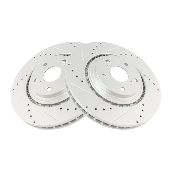 Geelife Brake Rotor Drilled & Slotted G-Coated Front Kit