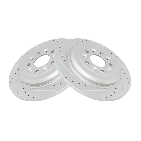 Geelife Brake Rotor Drilled Slotted Rear G-Coated
