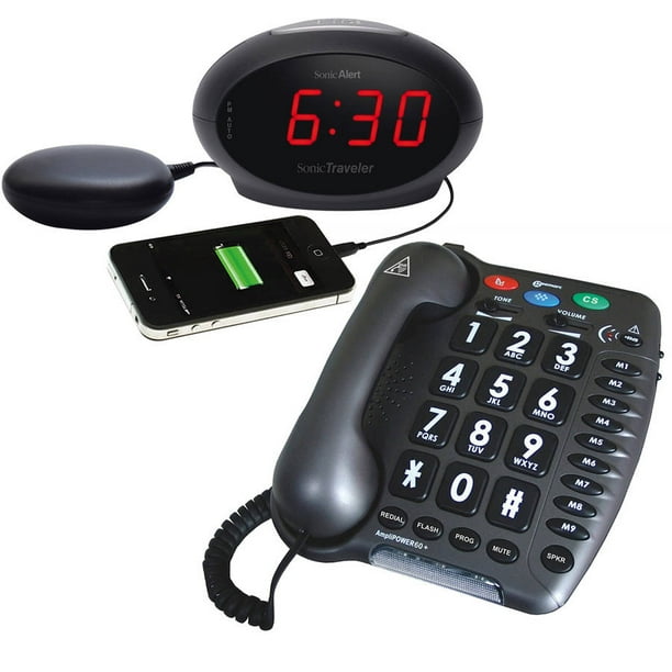 Geemarc AMPLIPOWER60 67db Extraloud Speakerphone and Sonic Alert