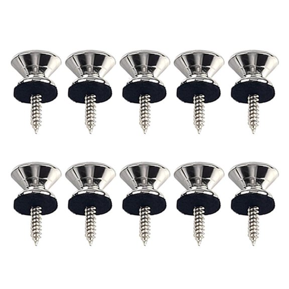 Geemin 10Pcs Guitar Strap Buttons End Pins Locks Electric Bass Guitar Straplocks Security Straplocks Easy installation