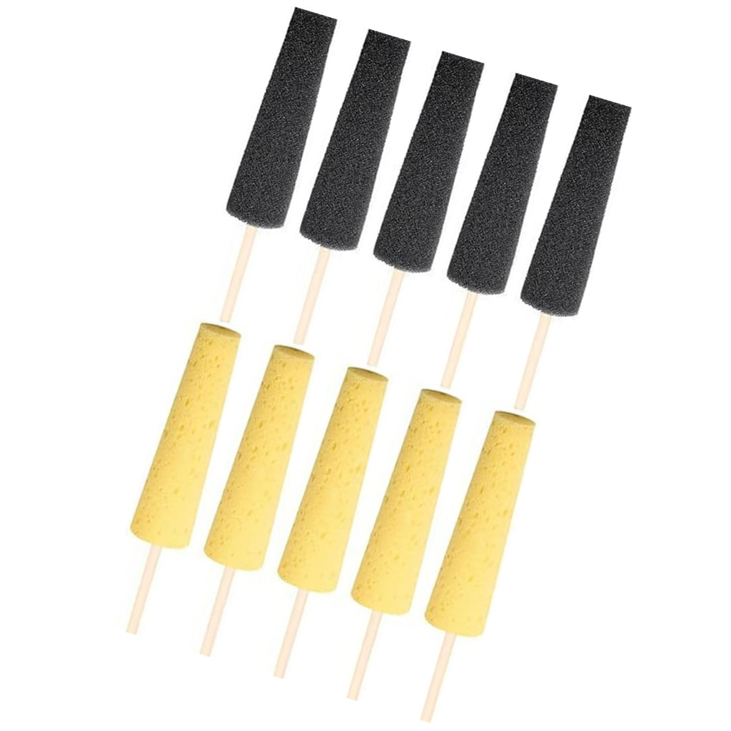 Geemin 10Pcs Pottery Clay Smoothing Sponge Tool Stick Pottery Sponge Ceramic Shaping Tool For Ceramic Clay Shaping Trimming
