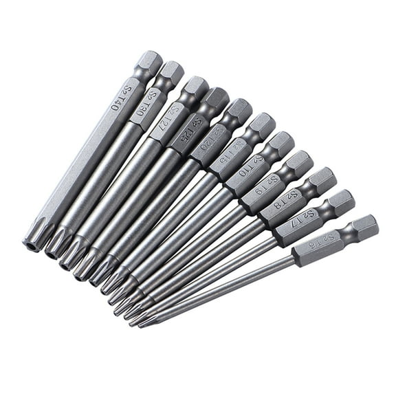 Geemin 11Pieces Torx Bit Set 3.52Inch Torx Screwdriver Bit Set Impact Magnetic Adapter