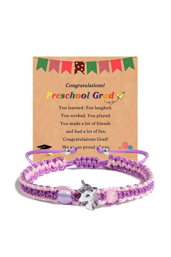 2 Divisions Girls Fantasy Mythical horse Bangle Set Modifiable Interlaced Cord Plan Includes Motivational Card Permanent Jewelry