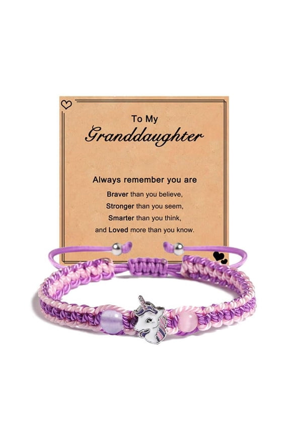 2 Divisions Girls Fantasy Mythical horse Bangle Set Modifiable Interlaced Cord Plan Includes Motivational Card Permanent Jewelry