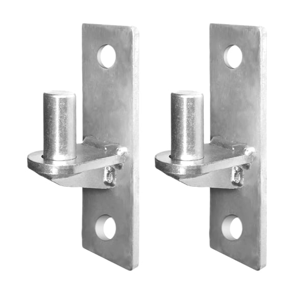 Geemin 2 Pack Wall Mount Gate Hinges Portable Wall Plate Hinges for Outdoor Chain Link Fence Gate with 5/8Inch Hinges Pin