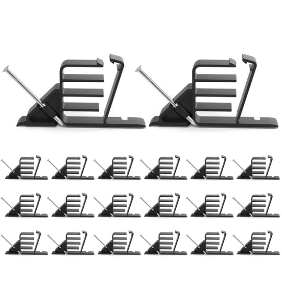 Geemin 20Pcs Plastic Cable Organizers Wire Stacking Clip Upgrades for Home Office Use